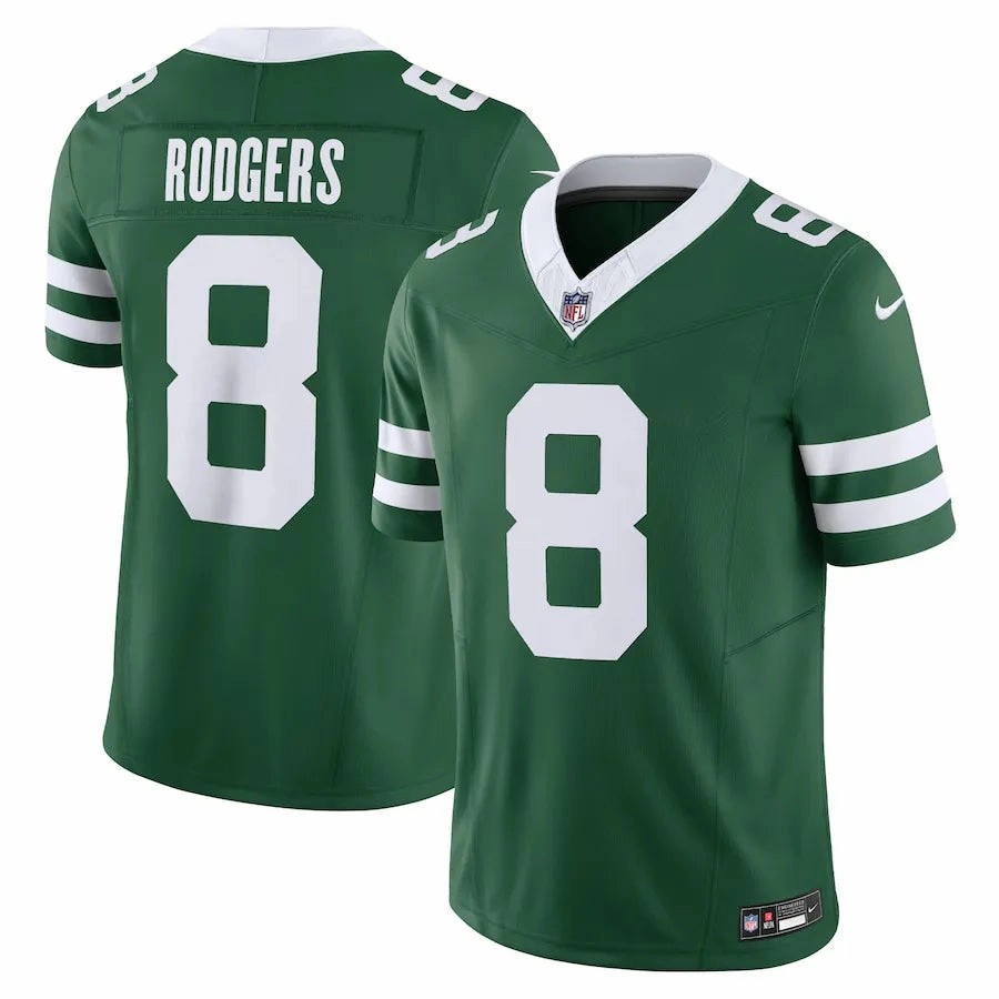 football fan bags Camisa NFL New York Jets Green Aaron Rodgers 8 Nike Legacy Jersey Verde football fan shoelaces