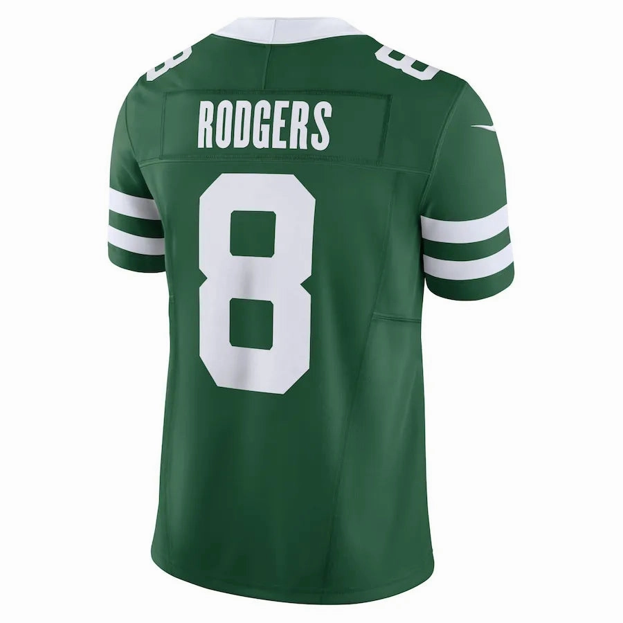 football fan bags Camisa NFL New York Jets Green Aaron Rodgers 8 Nike Legacy Jersey Verde