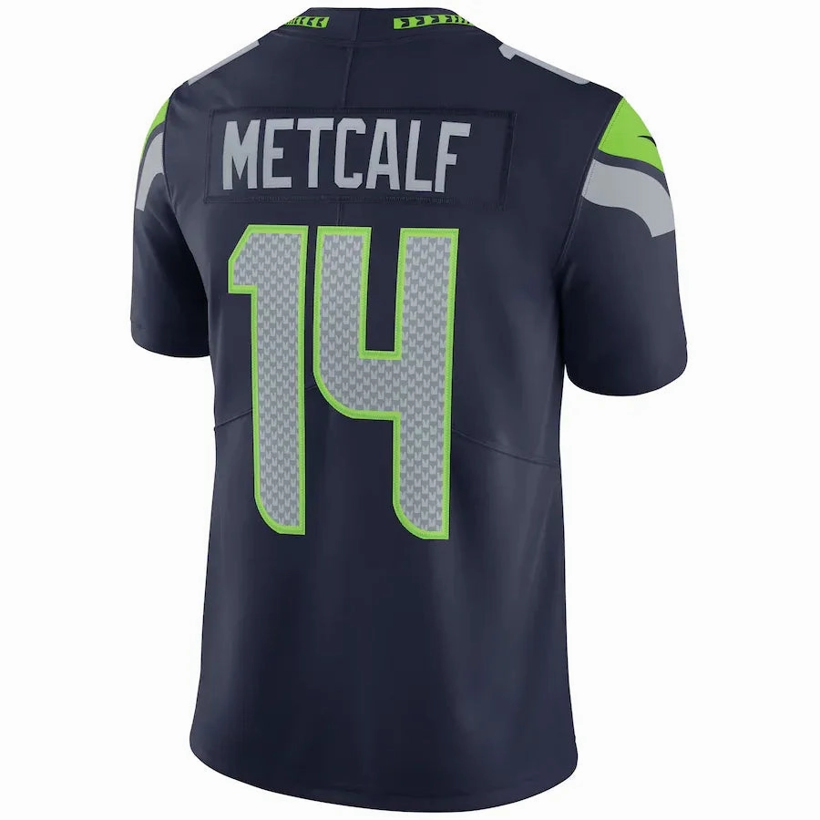 football fan blankets Camisa NFL Seattle Seahawks Metcalf 14 Nike Limited Jersey Azul Marinho