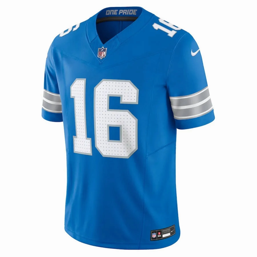 football fan cushions Camisa NFL Detroit Lions Blue Nike Jared Goff 16 Limited Jersey Masculina Azul