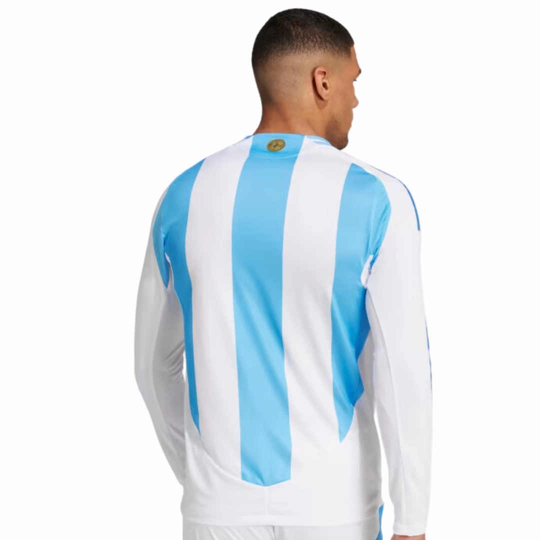 football fan face paint Camisa Argentina I 24/25   Patch Copa 2022 - Verso - Manga Longa