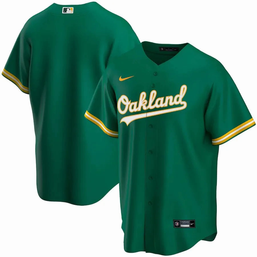 football fan face paint Camisa MLB Oakland Athletics Nike Alternate Torcedor Masculina Verde football fan caps