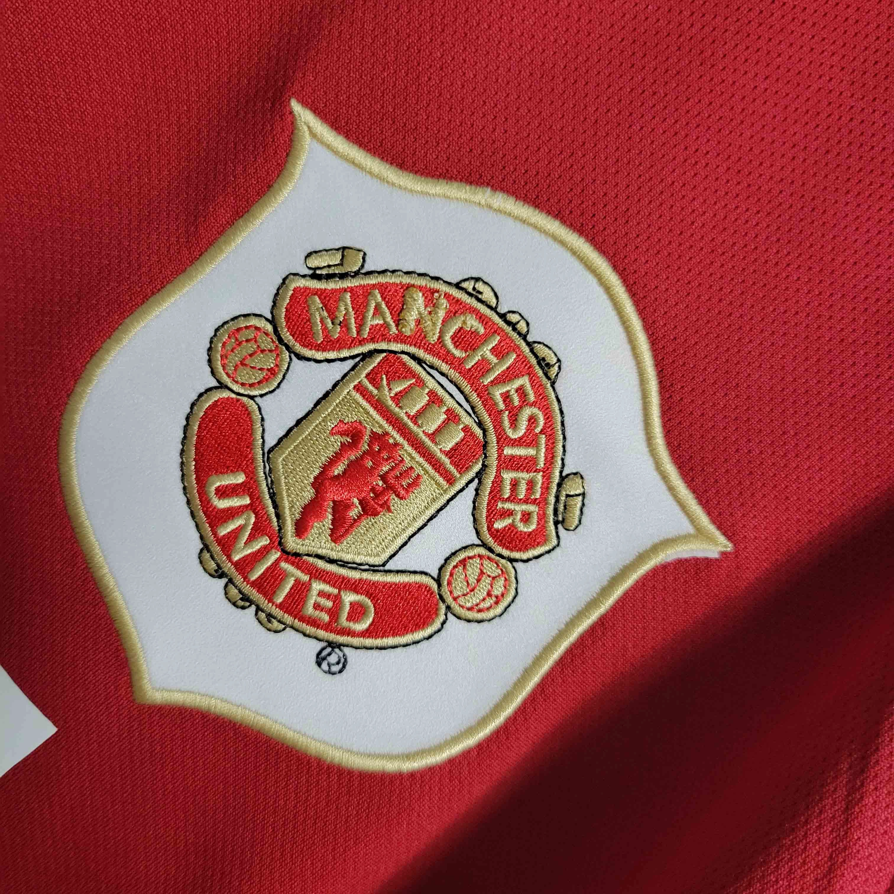 football fan hats Camisa Manchester United I 06/07 - Verso - Retr