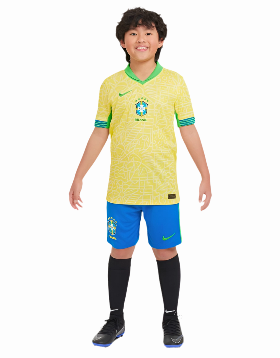 football fan jackets Conjunto Brasil I 24/25 - Vers?o - Infantil football jersey collection