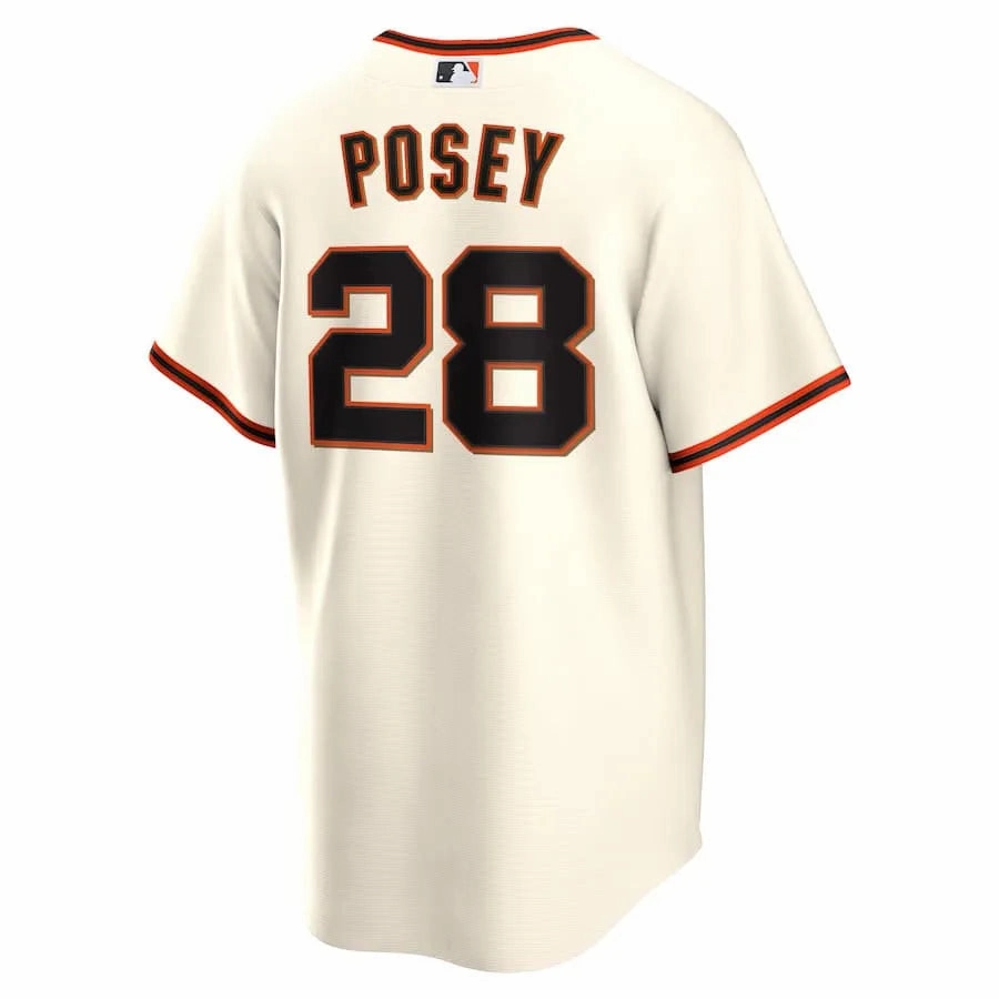 football fan notebooks Camisa MLB San Francisco Giants Nike I Torcedor Masculina Bege Buster Posey 28