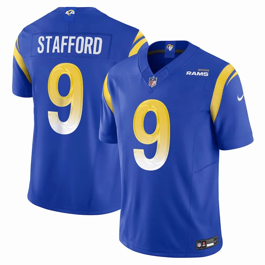 football fan shoelaces Camisa NFL Los Angeles Rams Nike Royal Matthew Stafford 9 Limited Jersey football fan backpacks
