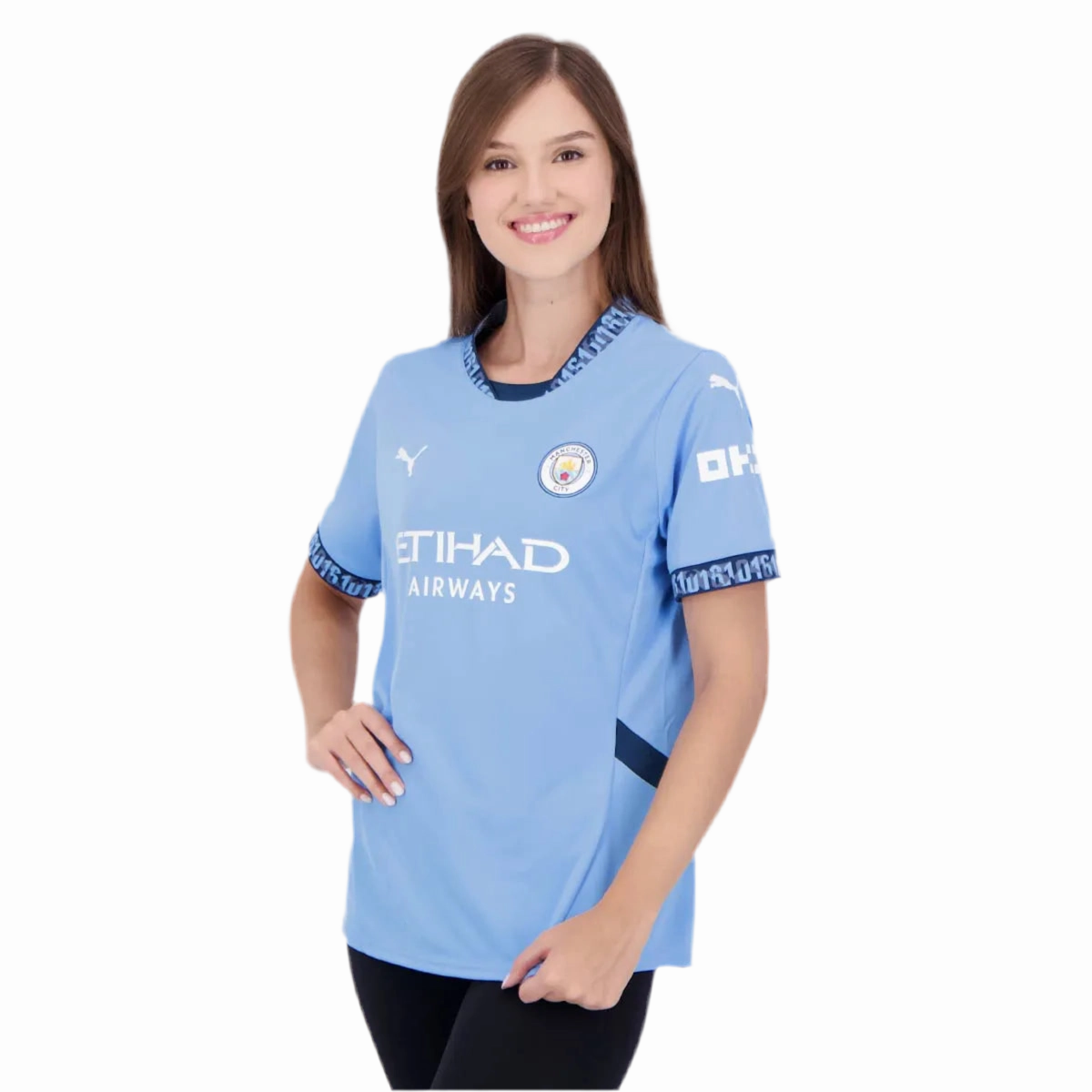 football fan towels Camisa Manchester City I 24/25 - Verso - Feminina