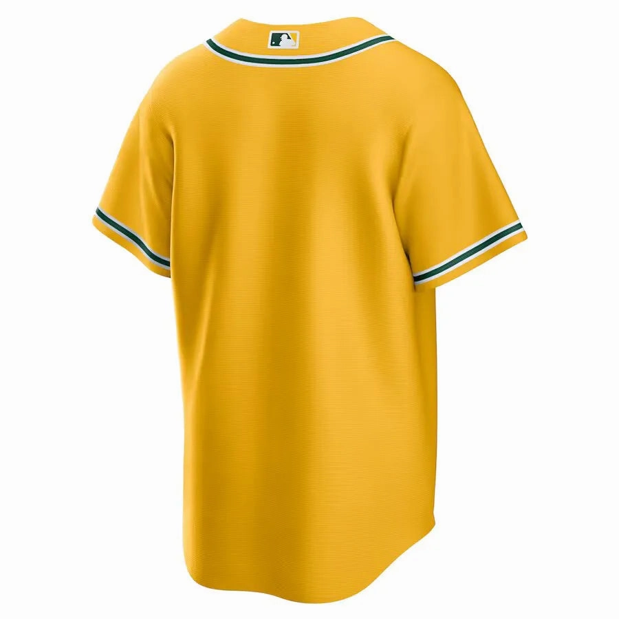 football fan towels Camisa MLB Oakland Athletics Nike Alternate Torcedor Masculina Amarela