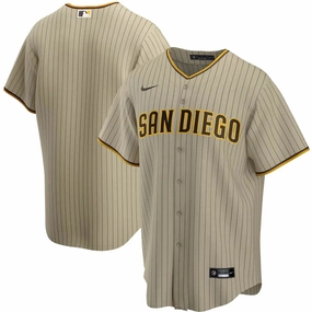 football fan towels Camisa MLB San Diego Padres Nike Raod Torcedor Masculina Listrada Marrom soccer fan scarves