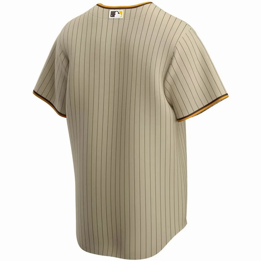 football fan towels Camisa MLB San Diego Padres Nike Raod Torcedor Masculina Listrada Marrom