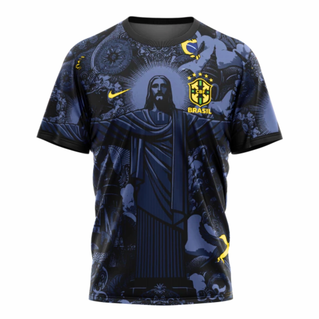 football fan water bottles Camisa Brasil Edio Especial Cristo Redentor 24/25 - Verso - Torcedor soccer fan pins