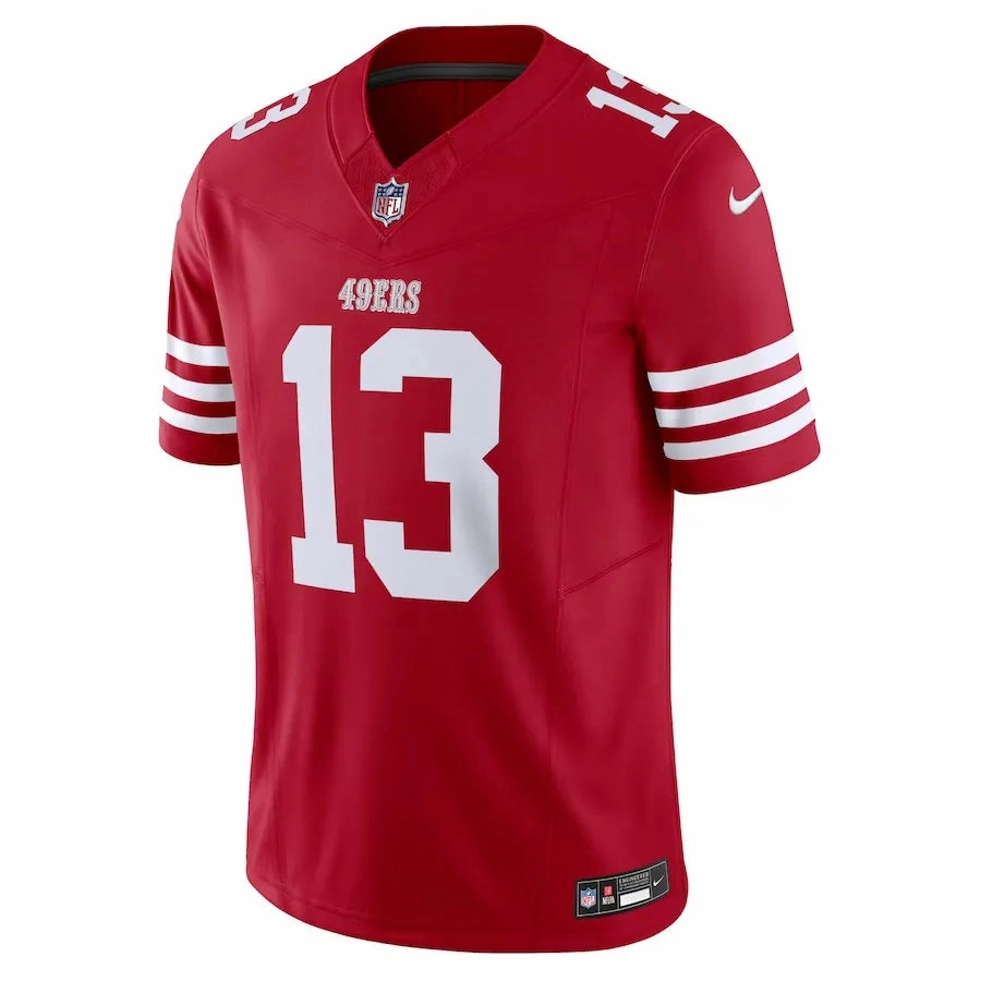 football fan water bottles Camisa NFL San Francisco 49ers Brock Purdy 15 Nike Limited Jersey Vermelha