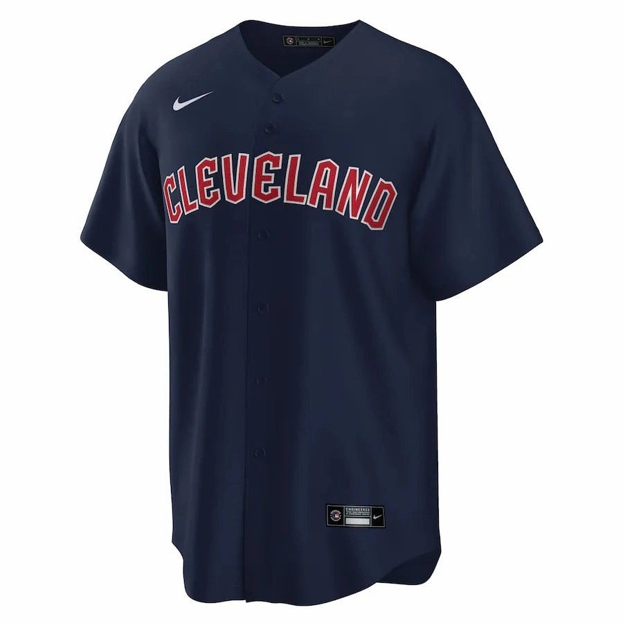 football fans merchandise Camisa MLB Cleveland Guardians Nike Navy Alternate Limited Jersey Masculina