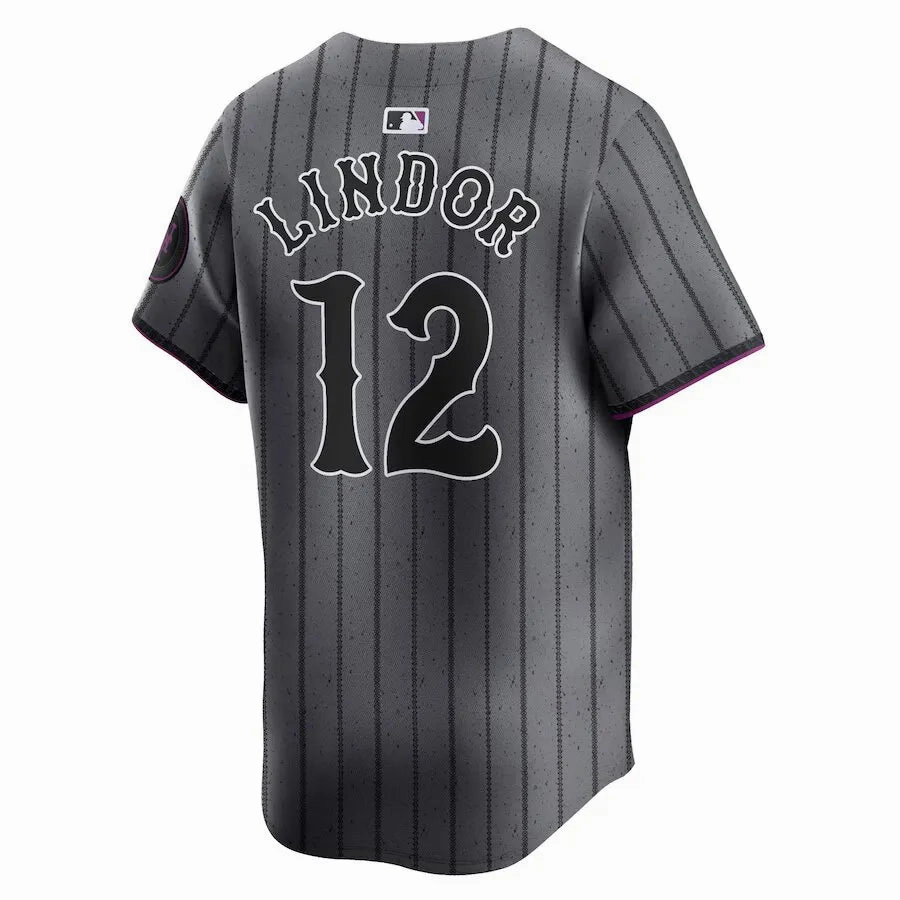 football jersey collection Camisa MLB New York Mets Nike Graphite Torcedor Masculina Francisco Lindor 12 Grafite