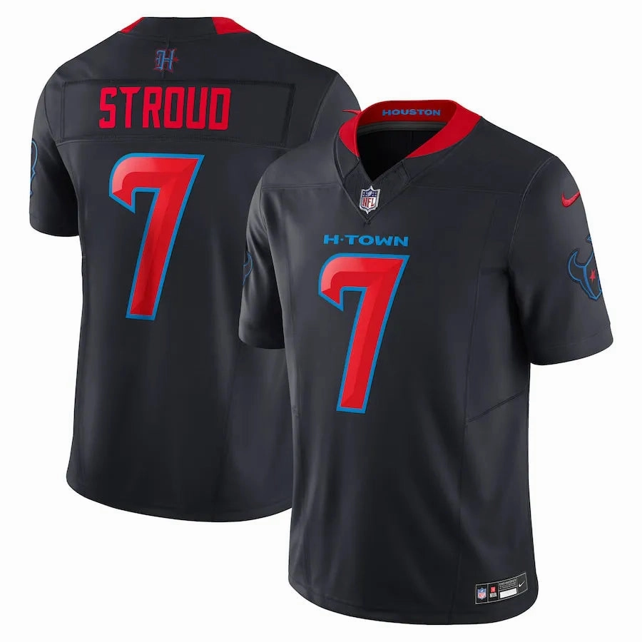 football star memorabilia Camisa NFL Houston Texans Nike Navy C.J. Stroud 7 Alternate Vapor Limited Jersey soccer fan backpacks