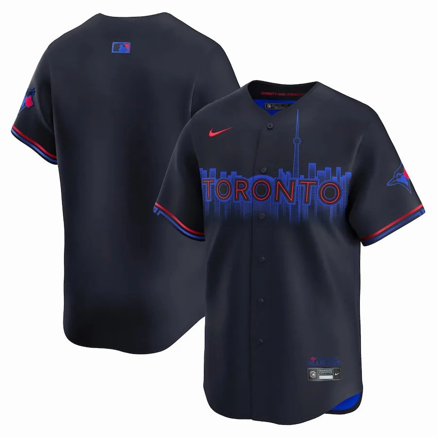 football supporters gear Camisa MLB Toronto Blue Jays Nike City Connect Torcedor Masculina Azul Marinho football fan water bottles