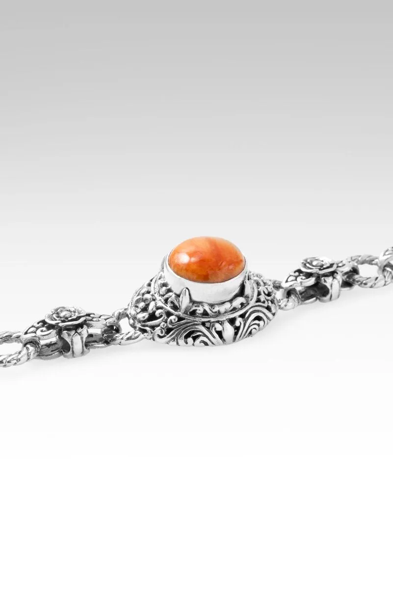 Forgiven and Free Bracelet? in Orange Spiny Oyster & Carnelian