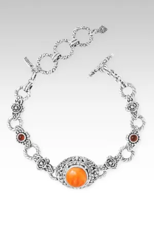 Forgiven and Free Bracelet? in Orange Spiny Oyster & Carnelian