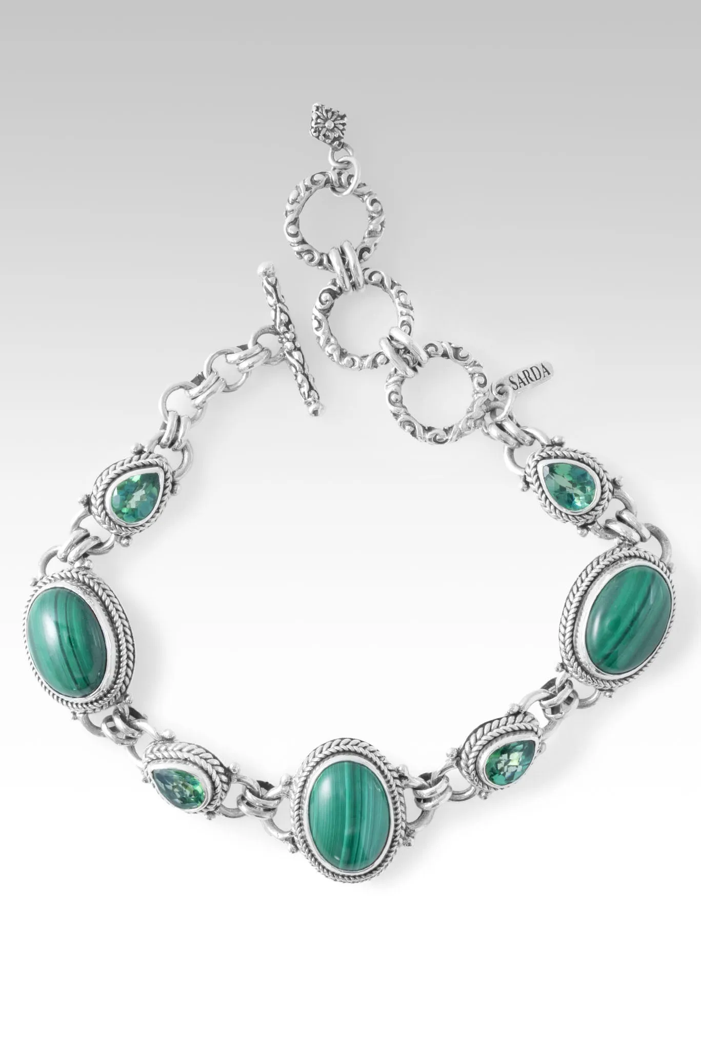 Fullness of Joy Bracelet? in Malachite & Bali Hai? Mystic Topaz