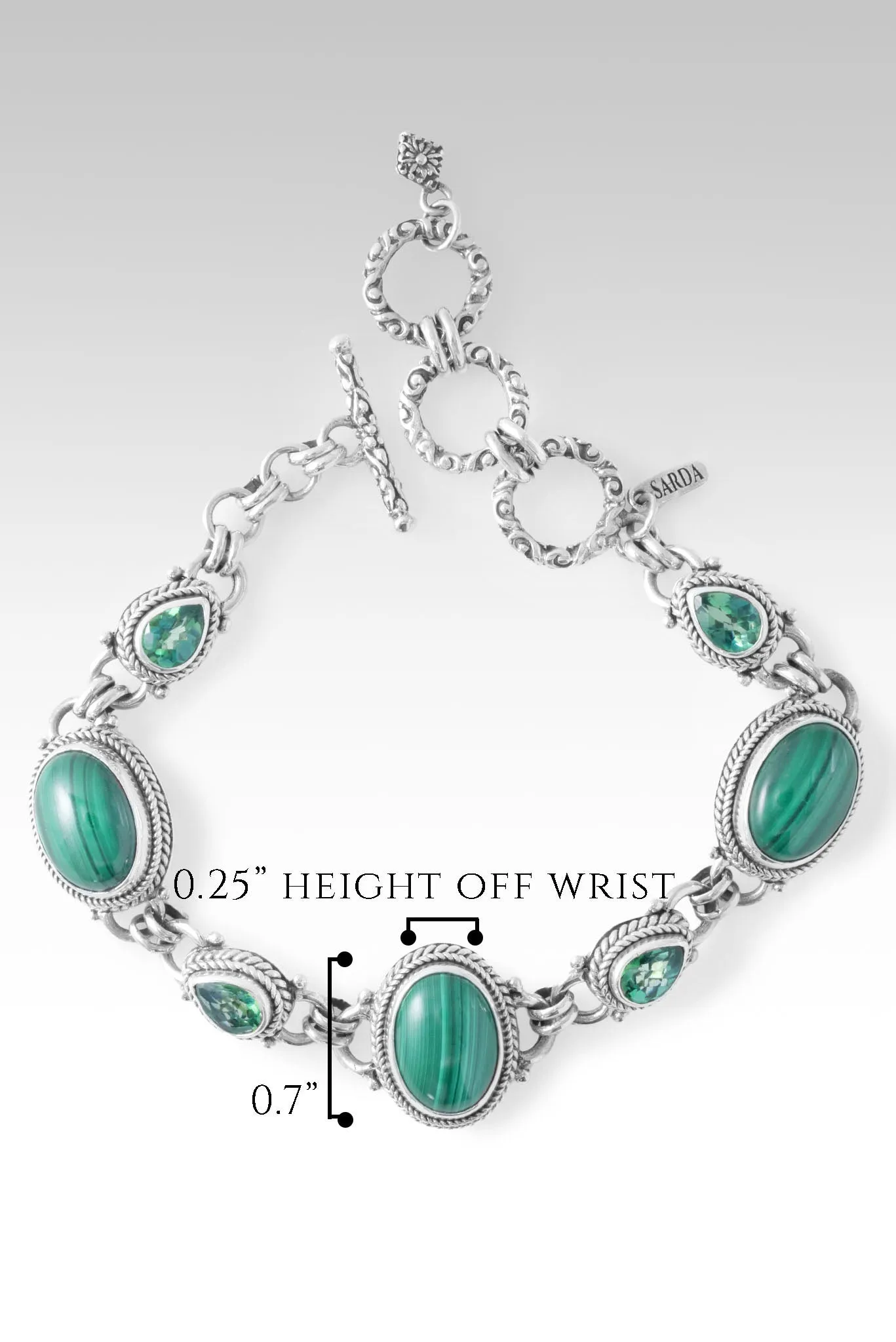 Fullness of Joy Bracelet? in Malachite & Bali Hai? Mystic Topaz