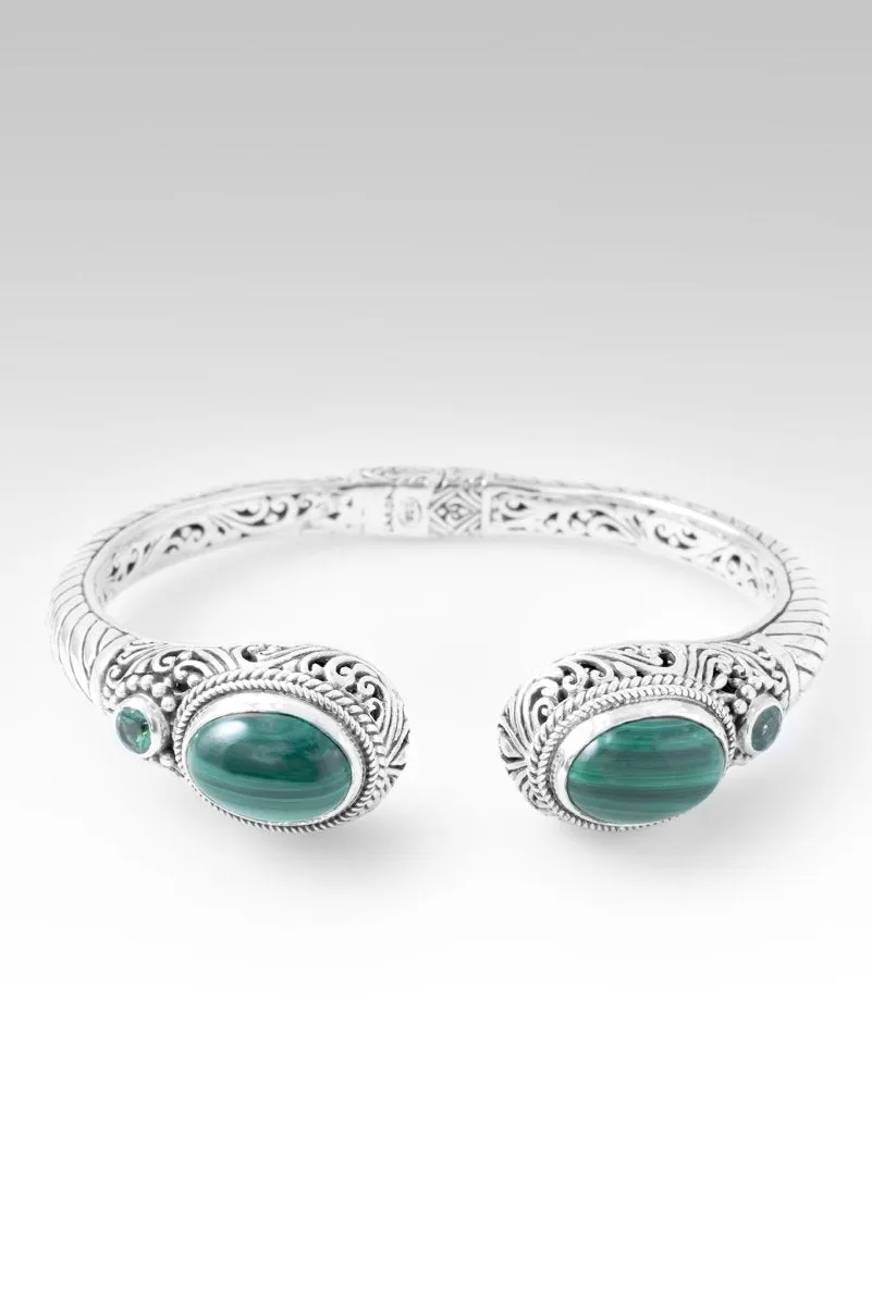 Fullness of Joy Tip-to-Tip Bracelet? in Malachite & Bali Hai? Mystic Topaz