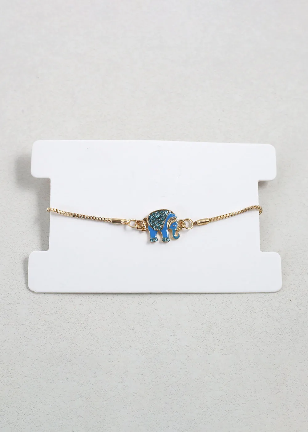 Gold Elephant Charm Bracelet