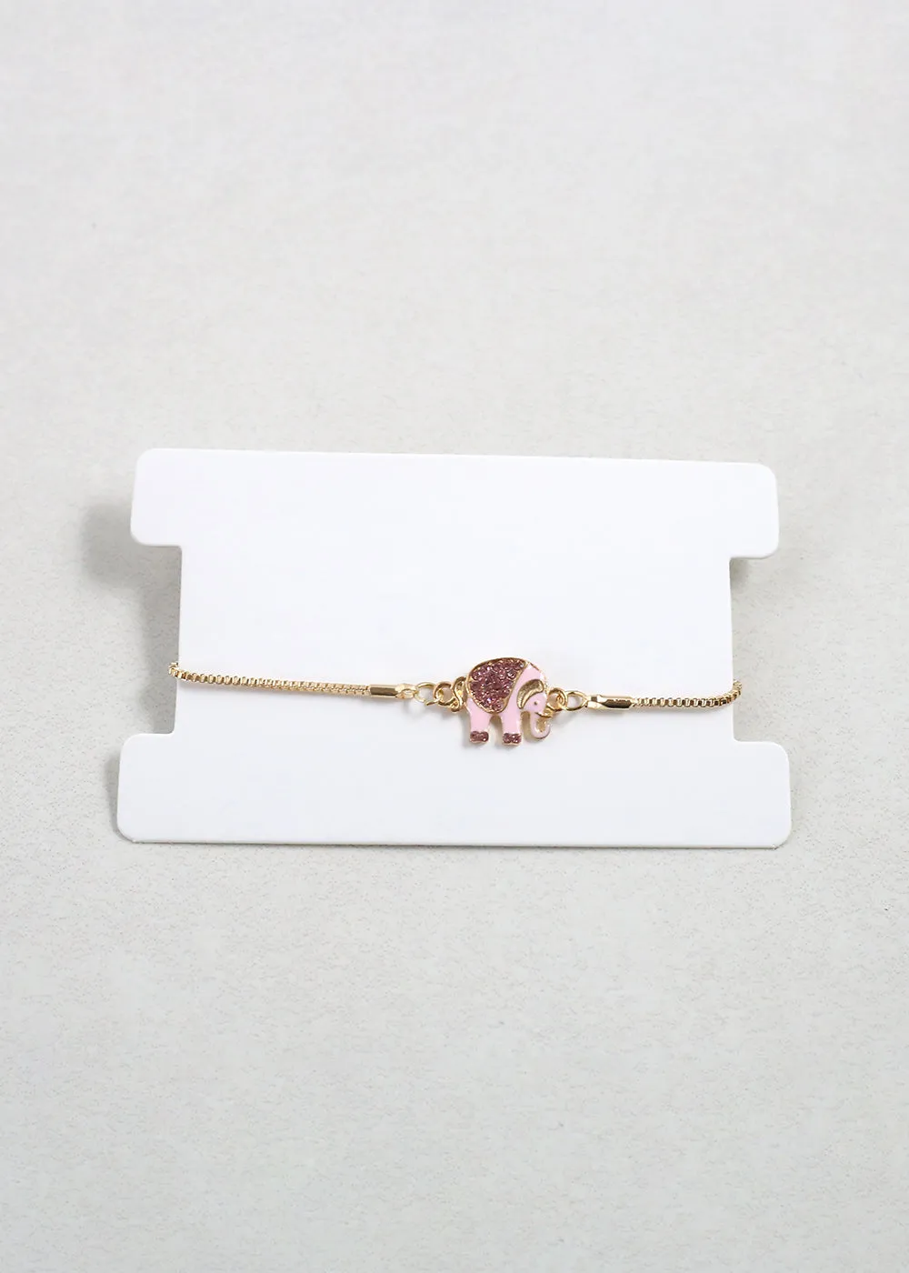 Gold Elephant Charm Bracelet