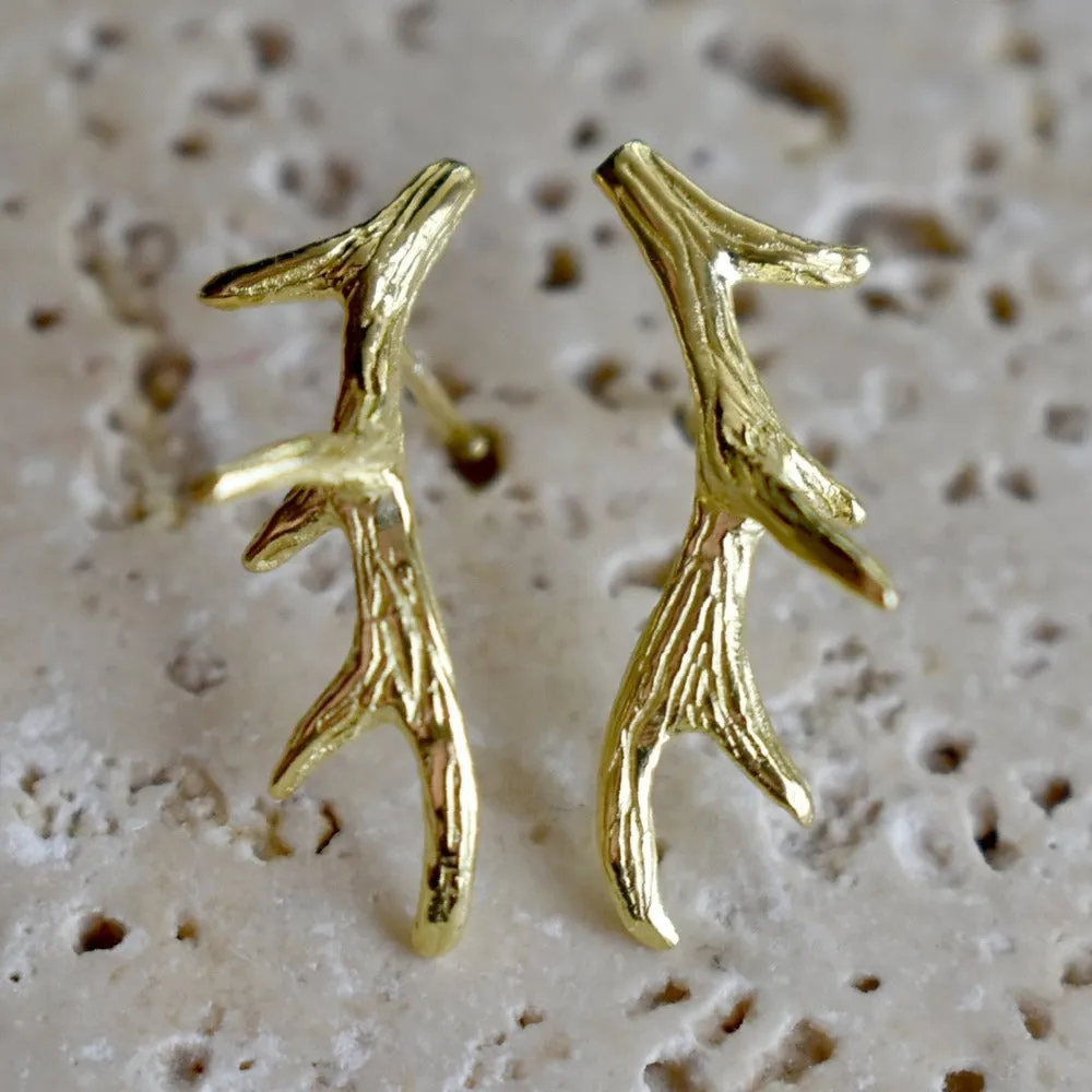 Gold Vermeil Antler Climbers