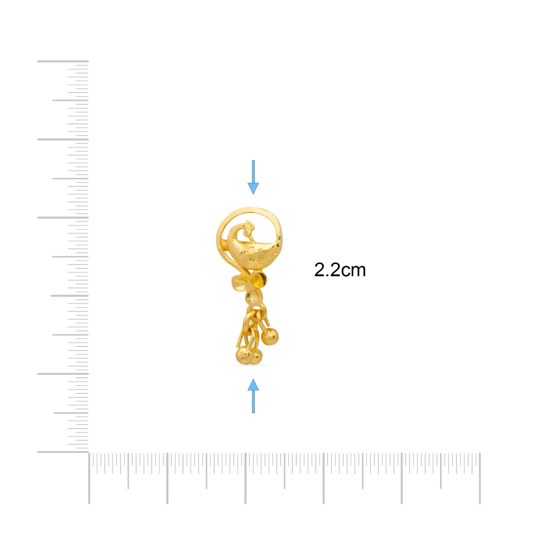 GOLDEN HANGING STUD PGHST256-09