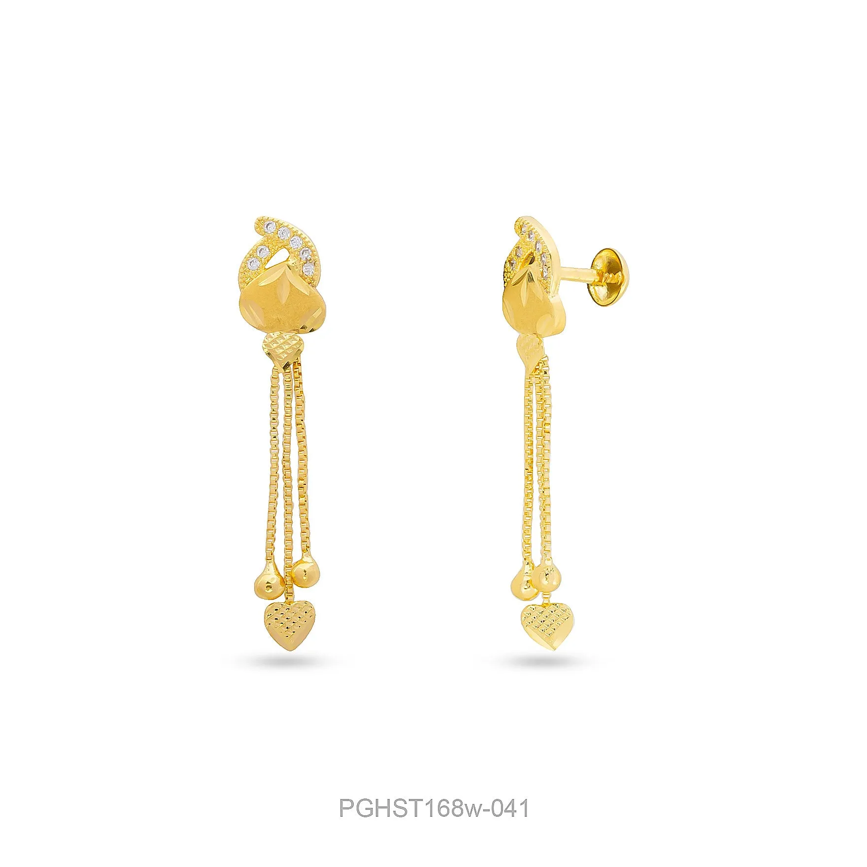 GOLDEN HANGING STUD PSHST168W-041