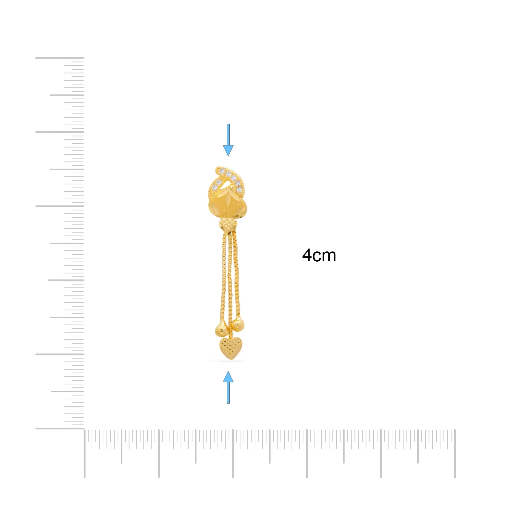 GOLDEN HANGING STUD PSHST168W-041