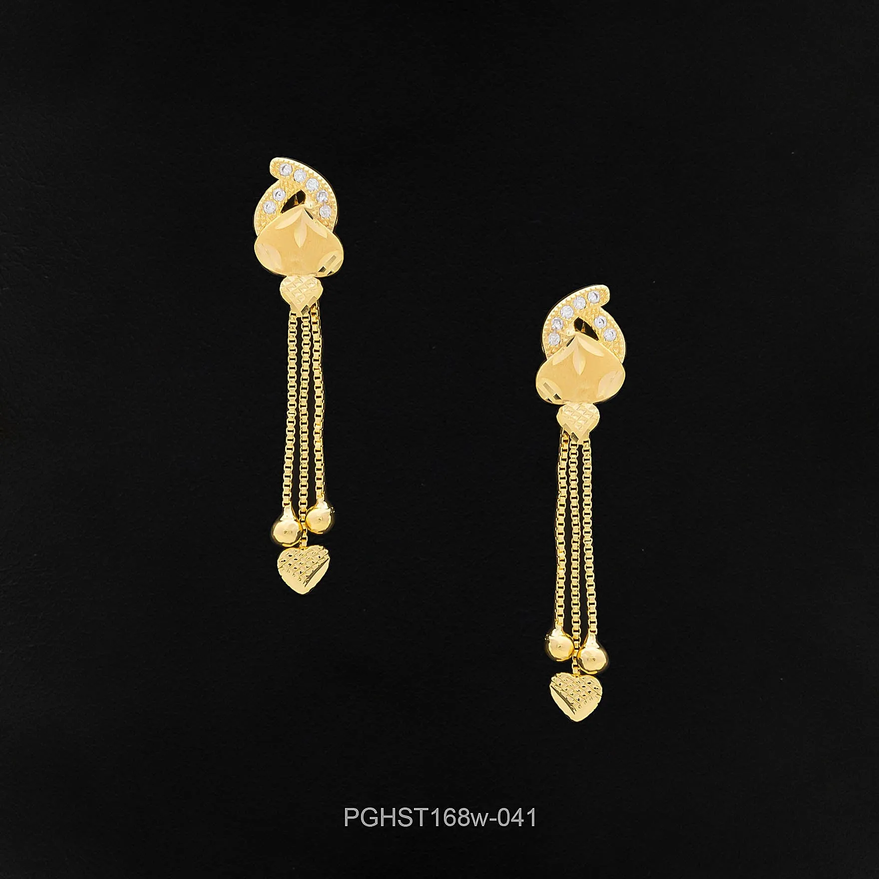 GOLDEN HANGING STUD PSHST168W-041