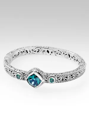 Graceful Presence Bangle? in Green Lab Created Quartz & Bali Hai? Mystic Topaz