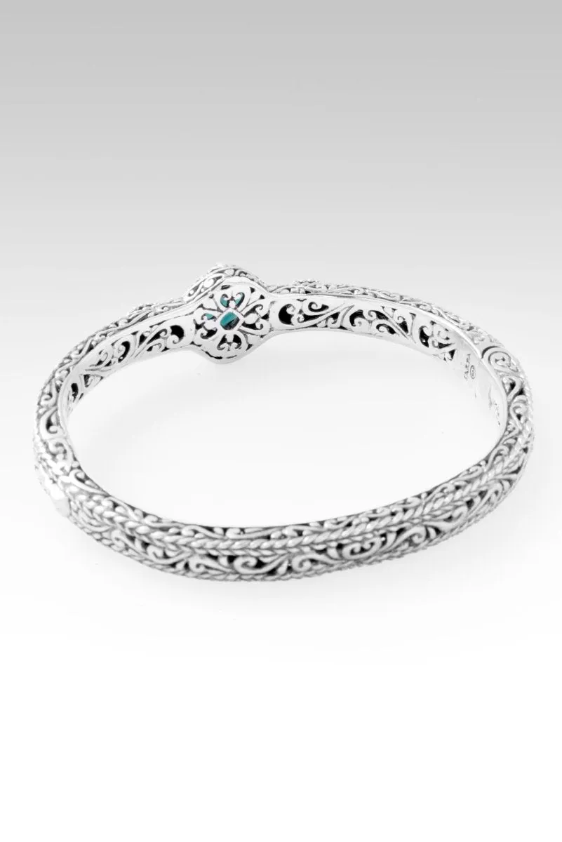 Graceful Presence Bangle? in Green Lab Created Quartz & Bali Hai? Mystic Topaz