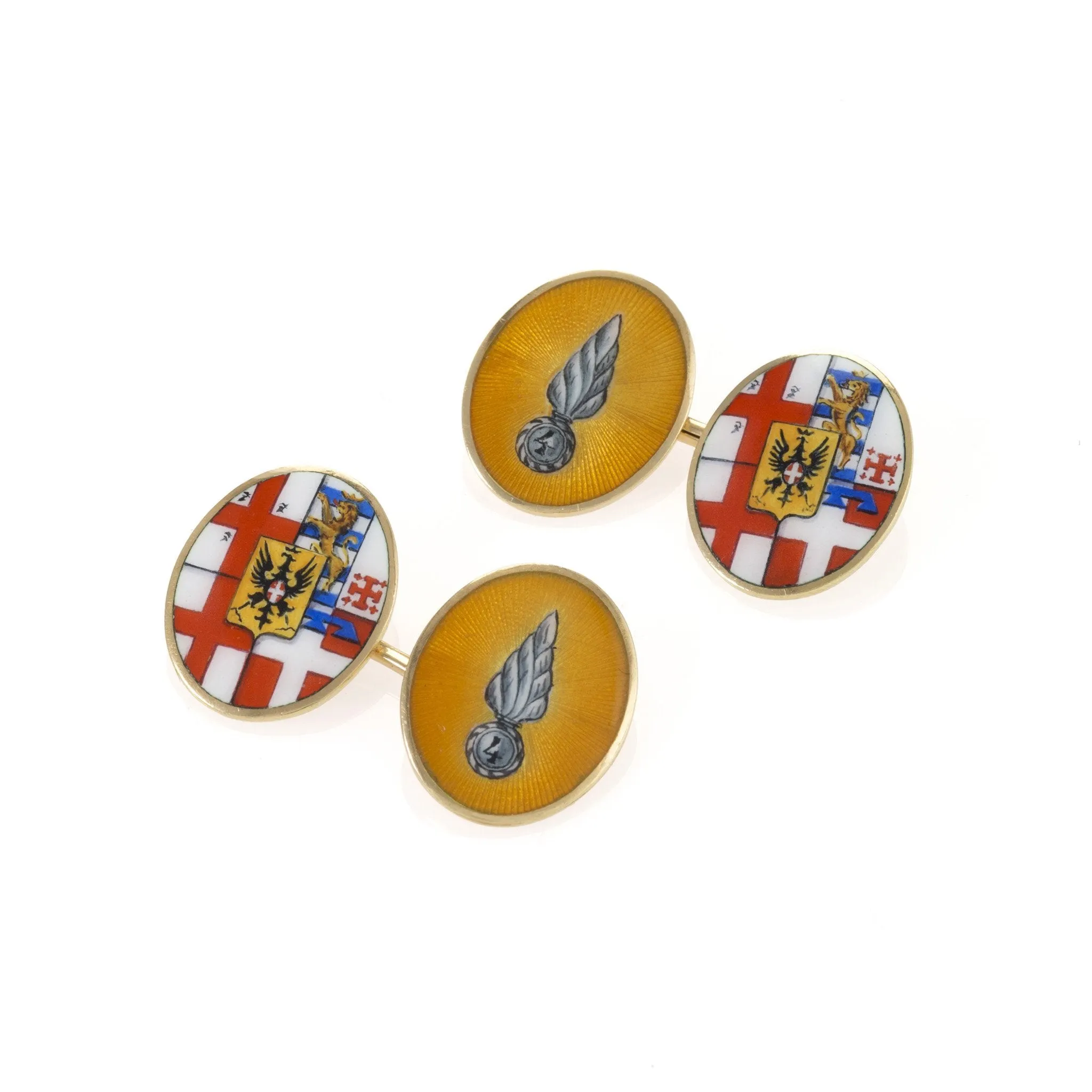 Granero Torino Heraldic Enamel Cuff Links