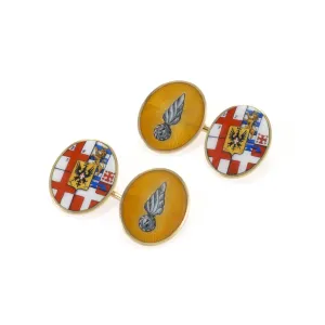 Granero Torino Heraldic Enamel Cuff Links