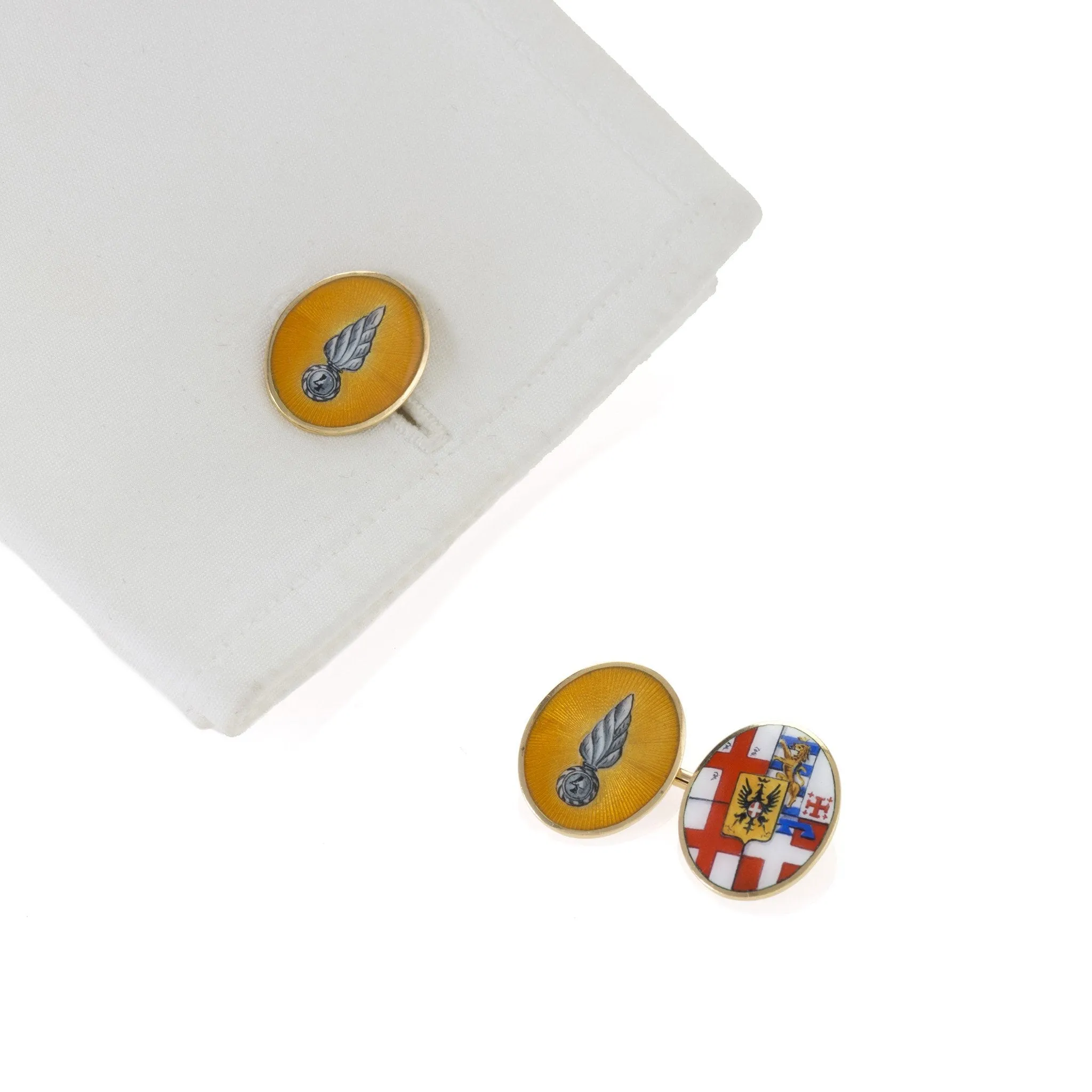 Granero Torino Heraldic Enamel Cuff Links