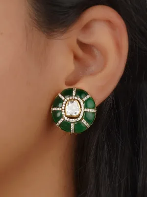 Green Color Victorian Earrings - VCSL925-EAR18