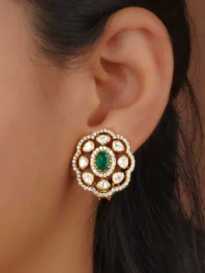 Green Color Victorian Earrings - VCSL925-EAR19