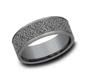 Grey Tantalum Ottoman Finish 7mm Wedding Band