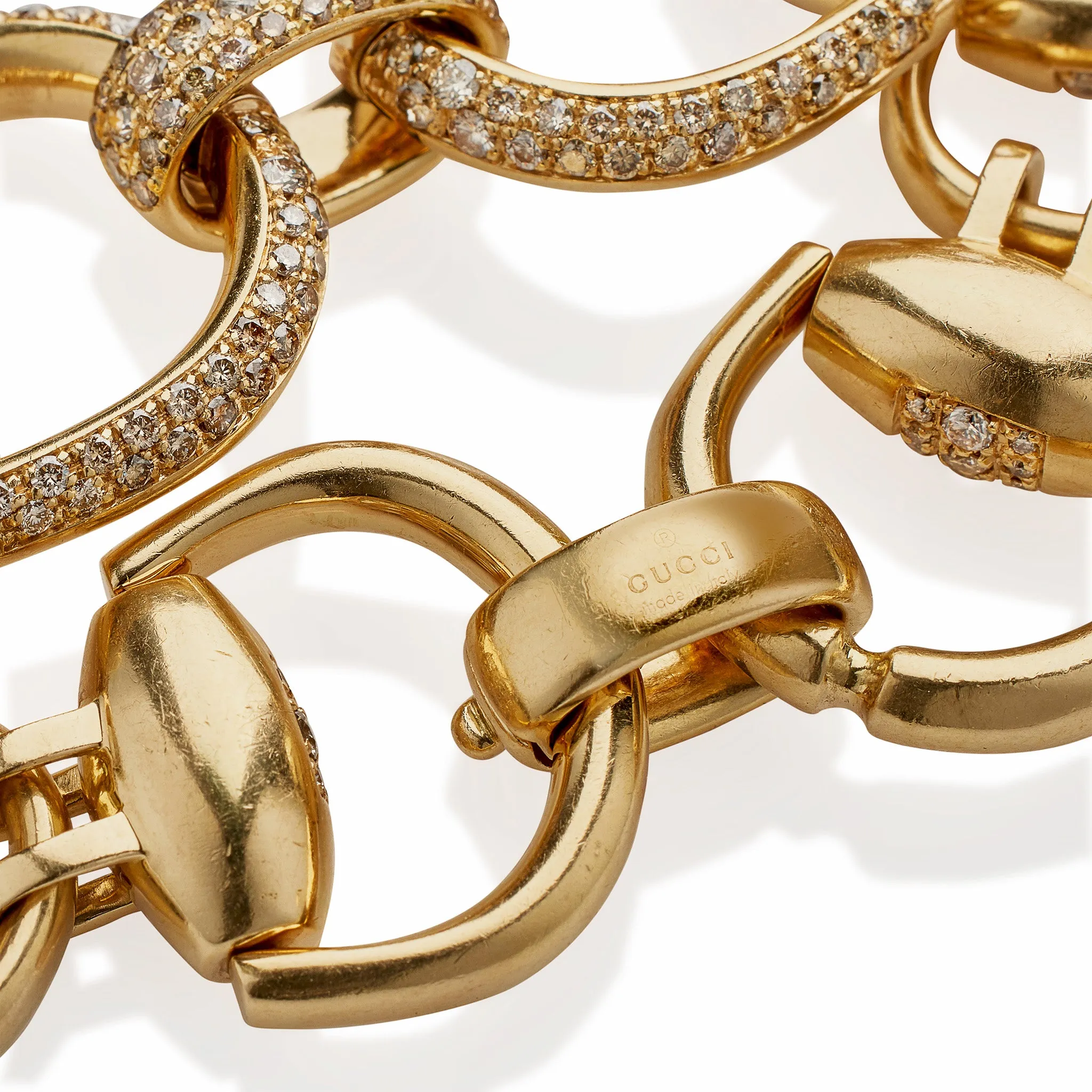 Gucci Colored Diamond Horsebit Bracelet