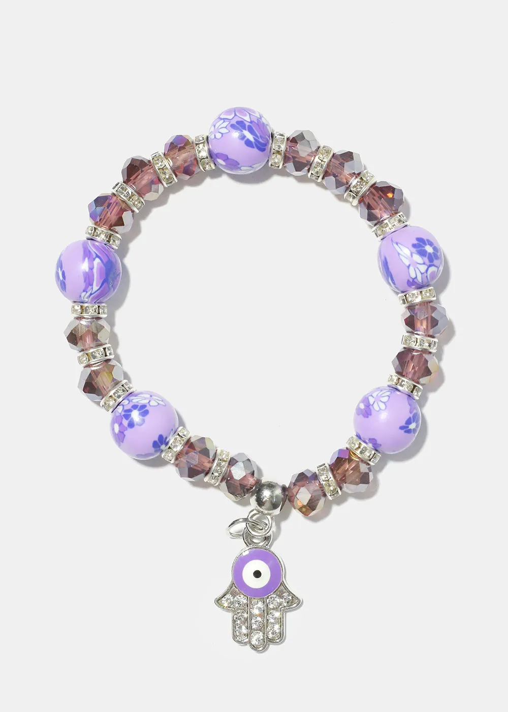 Hamsa Hand Charm Beaded Bracelet