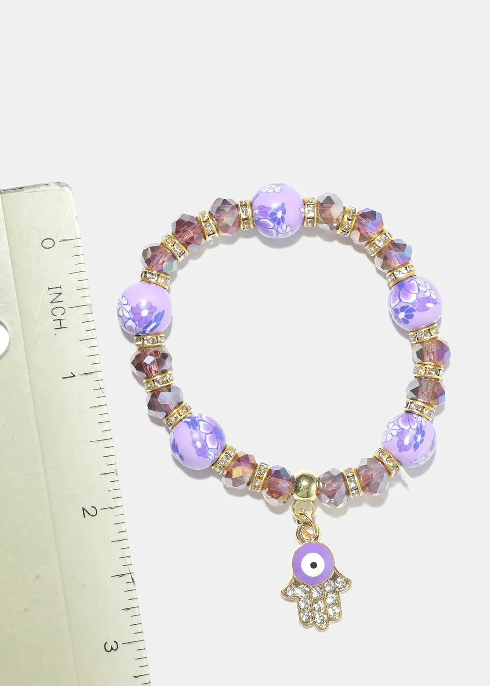 Hamsa Hand Charm Beaded Bracelet