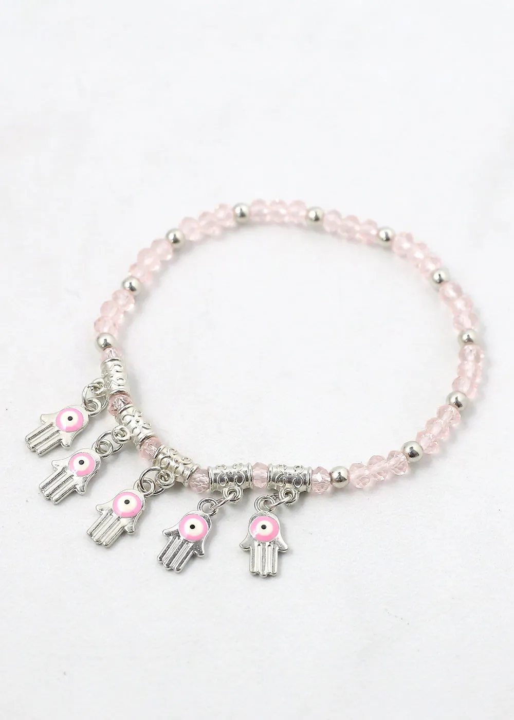 Hamsa Hands   Crystal Beads Bracelet