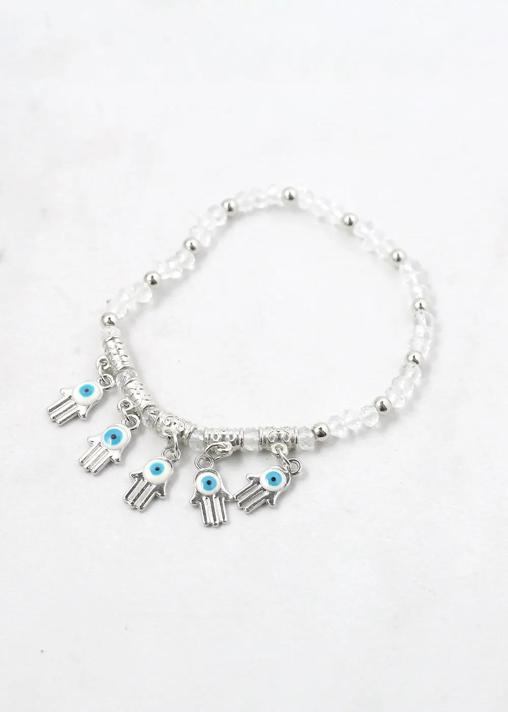 Hamsa Hands   Crystal Beads Bracelet