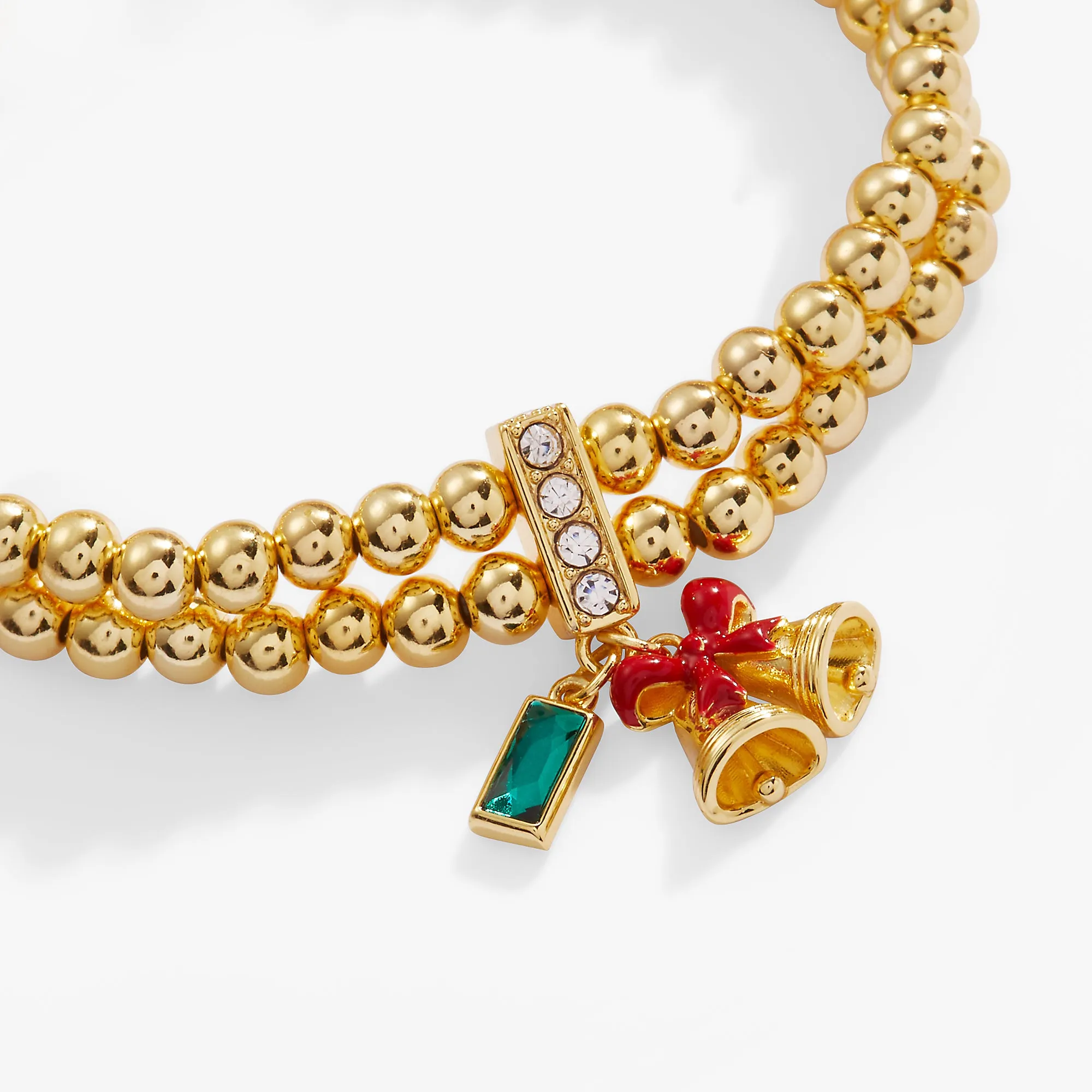 Holiday Bell Stretch Charm Bracelet