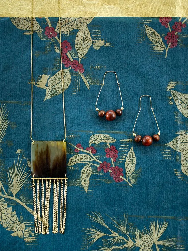 Horn Fringe Necklace - Horn