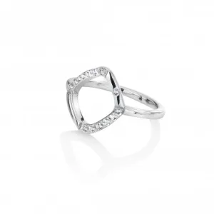 Hot Diamonds Behold Sterling Silver White Topaz Ring D