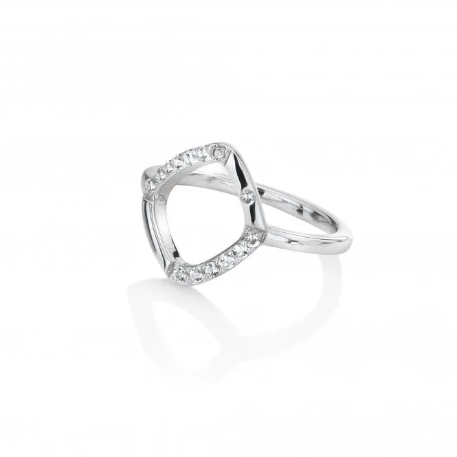 Hot Diamonds Behold Sterling Silver White Topaz Ring D