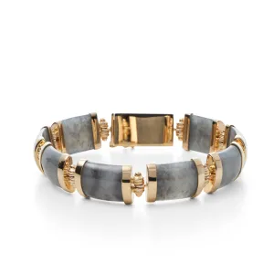 Icy Gray Jade 8-Section Bracelet